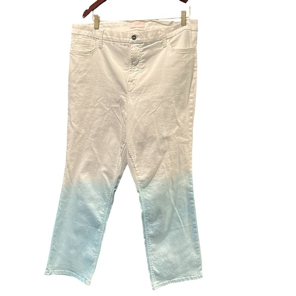 Jen7 by 7 For All Mankind Sz 16 Ombre Cropped Straight Jeans Le Straight